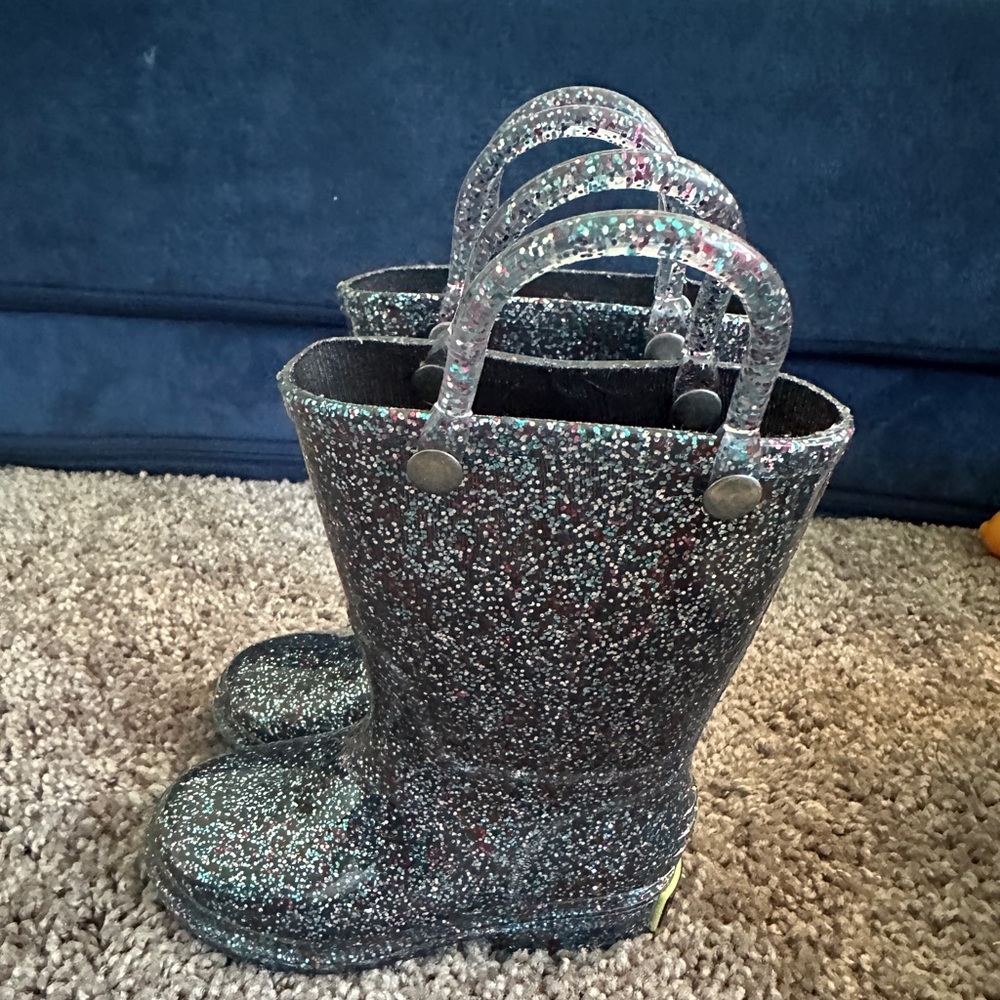 Toddler Girls Glitter Rainboots